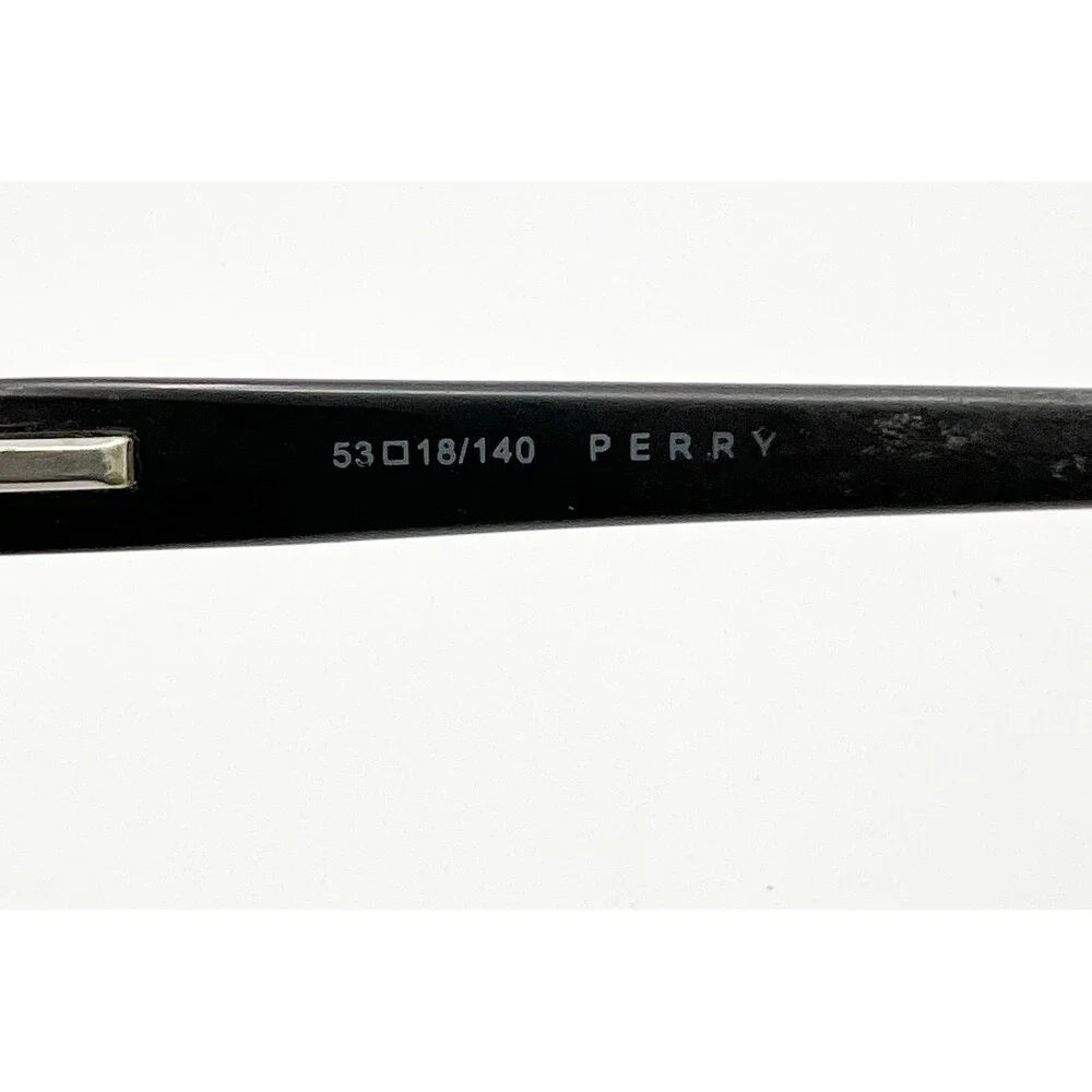 Perry Ellis Eyeglasses Mens Black Rectangular Half Rim 53-18-140 44051